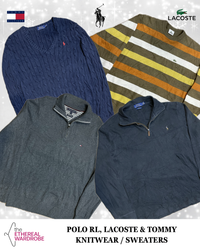 Polo Ralph Lauren, Lacoste & Tommy Knitwear Sweate..