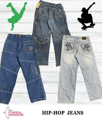 Hiphop jeans including Ecko, Southpole, Fubu and o..