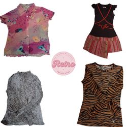 Y2K Era Vintage Funky Tops: 10 Pcs