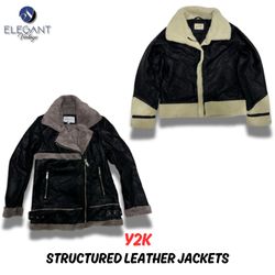 Y2K Structured Leather Jackets - 08 pieces - EV002..