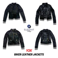 Y2K Biker Leather Jackets - 10 pieces - EV0030