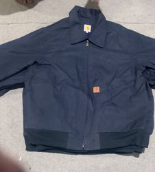 Carhartt rework style blue jacket