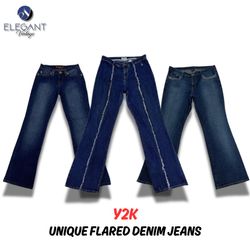 Y2K Unique Flared Denim Jeans - 09 pieces - EV0035