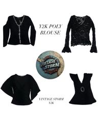 Vintage Y2K Poly Blouses