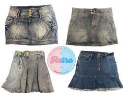 Gonne Mini in Denim Vintage Y2K: 9 Gonne