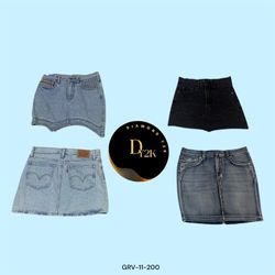 Light Wash Y2K Denim Mini Skirt - Early 2000s Aest..