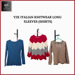 Y2K ITALIAN KNITWEAR LONG SLEEVES (SHIRTS) - 09 PC..