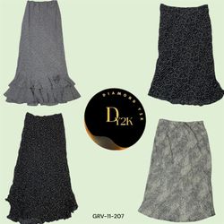 90s Retro Vibes – Y2K Polka Dot Maxi Skirt in Slee..