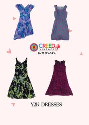 CR2868 Y2K Floral Dresses - 8 Pcs