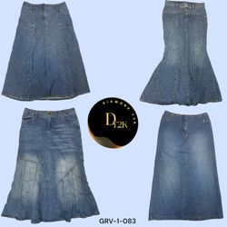 Gonne Lunghe Denim Y2K 50 pezzi (R-24)