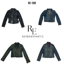 Y2K Racing Biker Denim Jacket (RE-208)