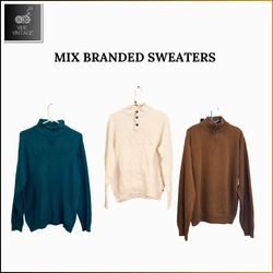 MIX BRANDED SWEATERS - 14 PCS