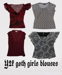 Y2k goth girls blouses