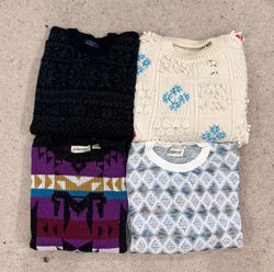 #VV298 Printed Fisherman Sweaters Mix Brands 10 PC..