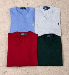 #VV347 Ralph Lauren V-Neck Sweaters 15 PCs