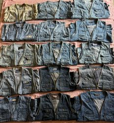 Denim hunting vest multiple pockets 20 pieces