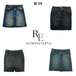 Y2K Denim Unique Midi Skirts (RE-211)