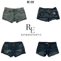 Y2K Denim Micro Mini Skirts (RE-212)