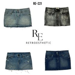 Y2K Mini Denim Skirts (RE-221)