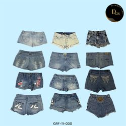 Y2K Chic Denim Cut-Off Shorts (GRF-11-030)