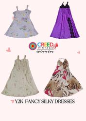 CR2949 Y2K Fancy Silk Dresses - 10 Pcs