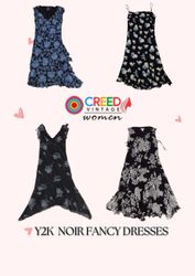 CR2960 Y2K Noir Fancy Dresses - 8 Pcs