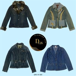 Retro Y2K Denim Jacket - Perfect for Layering (GRV..