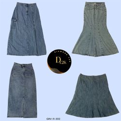 Gonna Maxi in Denim Era Y2K - Fit Classico (GRV-11..