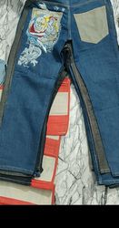 baggy bestickte Jeans