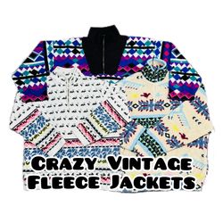 Vintage Crazy Fleece Jackets 1/4 Zip