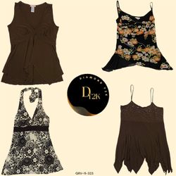 Vintage Y2K Coco Cami Tops – Chic & Timeless (GRV-..