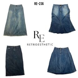 Y2K Long Denim Skirts (RE-236)