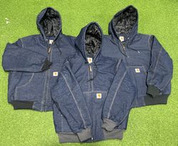 Carhartt Rework Style marineblau Hoodie-Jacke