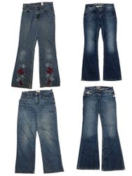 Dazzling Denim Flared Jeans S-785