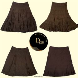 Wet Seal & More Earth Tone Y2K Brown Cotton Skirt ..