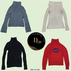 Retro Chic: Y2K Turtleneck Sweater (GRV-12-018)