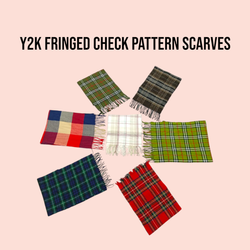 foulard a righe con frange y2k