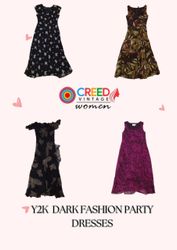 CR2989 Y2K Dark Fashion Party Dresses - 8 Pcs