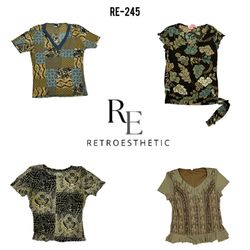 Y2K Earthy Tones Tops (RE-245)