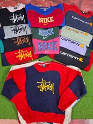 Rework-Stil Stussy Sweatshirt.