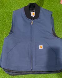 Carhartt rework style navy blue vests