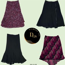 Vintage Y2K Black & Purple Poly Skirt – Bold & Bri..