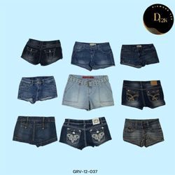 Retro Y2K Denim Cutoff Shorts (GRV-12-037)