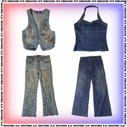 Coordonnées en denim Y2K uniques (SS-916)