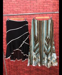 Y2k Black and Brown Mesh Skirts 8Pcs