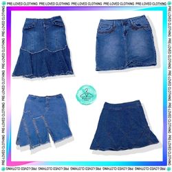 Y2K Denim Midi Skirts