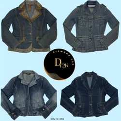 Classic Y2K Denim Jacket with Button Detail (GRV-1..