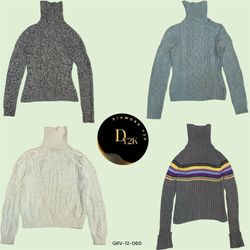 Y2K Chic Turtleneck Sweater – Vintage Cozy Style (..