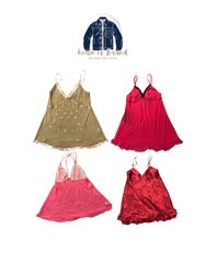 Y2K Mesh and Polyester mixed slip dresses