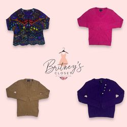 Y2K Cozy Classics Knit Sweaters Ft Ralph Lauren - ..